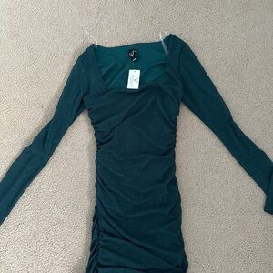 Windsor Teal Long Sleeve Dress